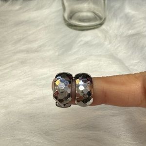 Women hoop earrings - 18k white gold